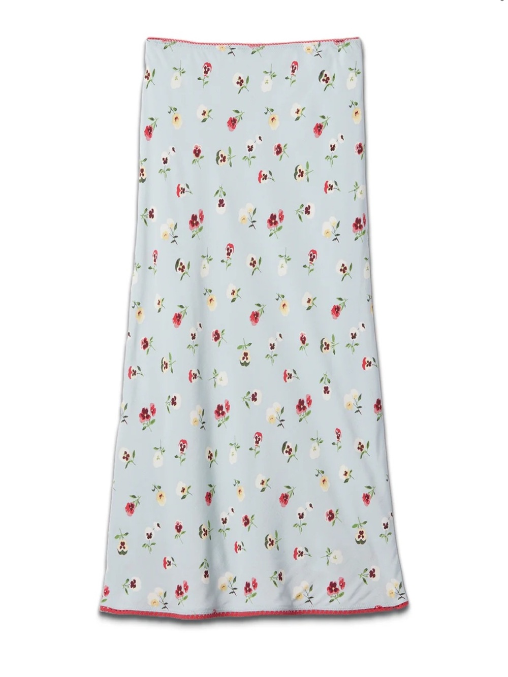 Gap X Doen Floral A-Line Skirt uin Light Blue